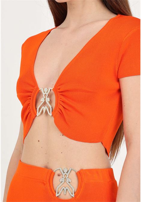 Elegant orange women's top with Fly buckle PATRIZIA PEPE | 2K0261/K021R825